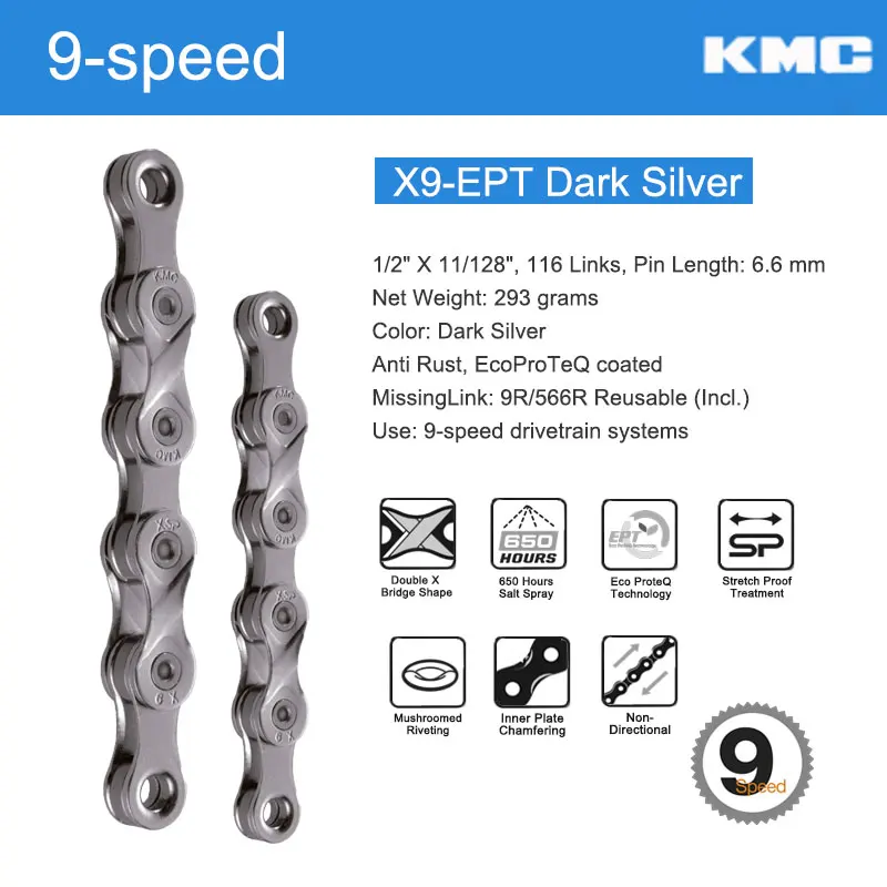 X9EPT Extra 1 Link KMC инструмент для демонтажа цепи велосипеда(X-EL X-SL серии 9/10/11/12 Скорость х мостовых высокая производительность света Вес тренировочный гоночный W/ MissingLi - Цвет: X9EPT Extra 1 Link