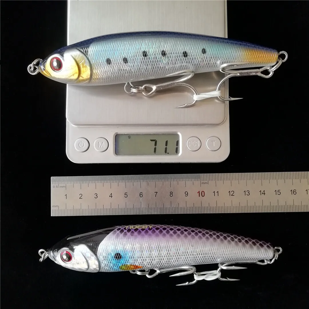 Isca de Pesca Stickbait para Baixo Noeby Afundando Lápis Isca Dura Pesca Difícil Enfrentar 6 Pçs 14cm 71g 5 isca de pesca isca dura isca de