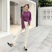 GUUZYUVIZ плюс вельветовые джинсы женские большие размеры джинсовые женские повседневные брюки Джинсы бойфренда для женщин с высокой талией винтажные зимние