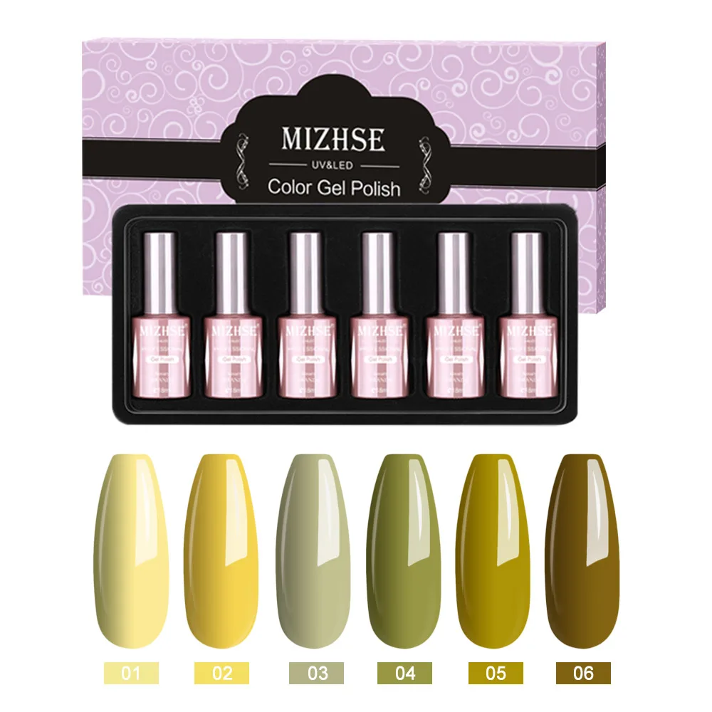 P14 MIZHSE, 18 мл, Гель-лак, Гель-лак, УФ-гель, светодиодный, лампа, Гель-лак, дизайн ногтей, лак для ногтей, 6 шт. в наборе, УФ-смола, цвет, грунтовка - Цвет: P14