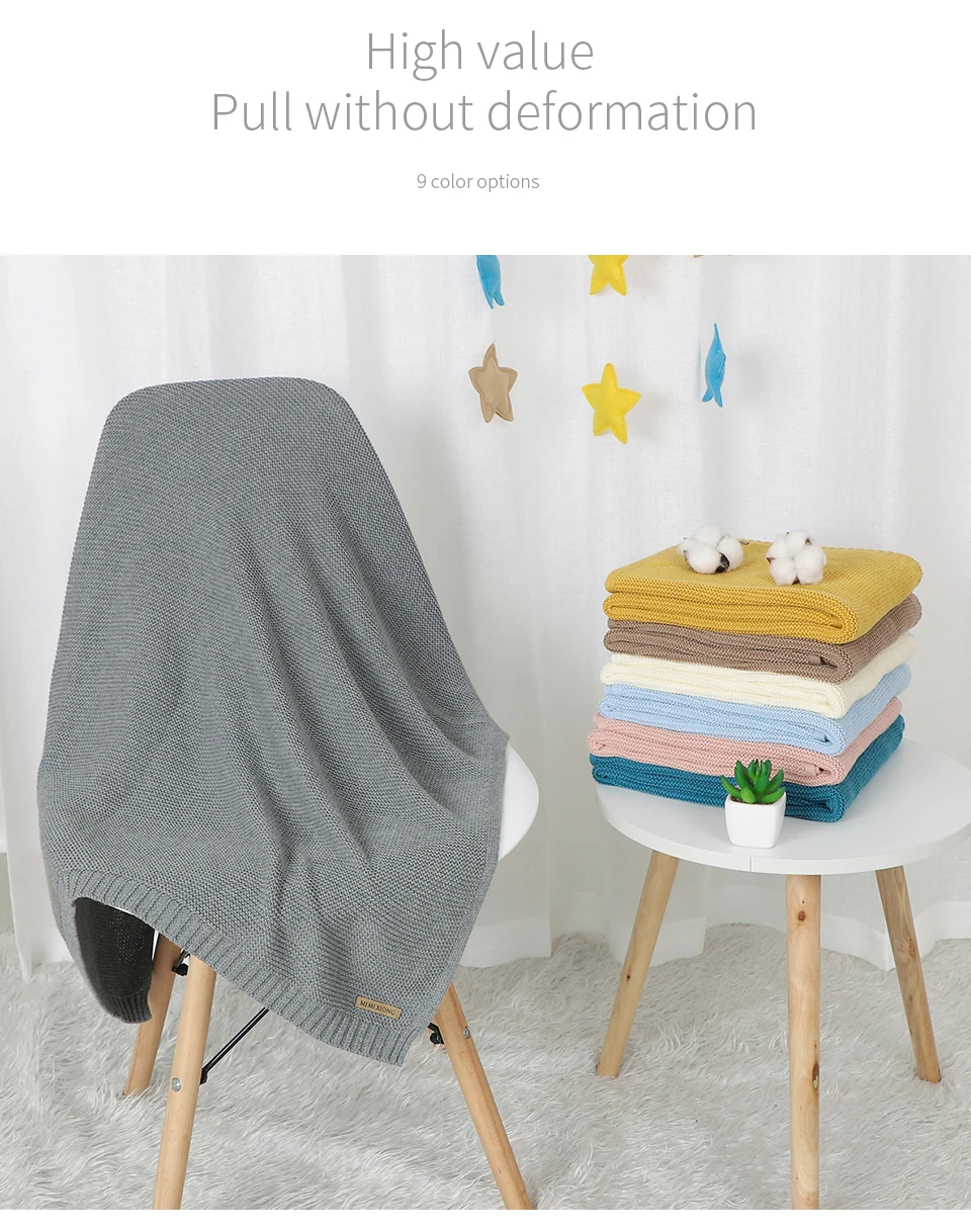 Baby Blankets Super Soft Newborn Swaddle Wrap 100*80cm Knitted Toddler Infantil Sleeping Blanket Quilts for Stroller Bed Carseat 3 Ha7d3e7db8b954944b1f7075c1b6f55a2b