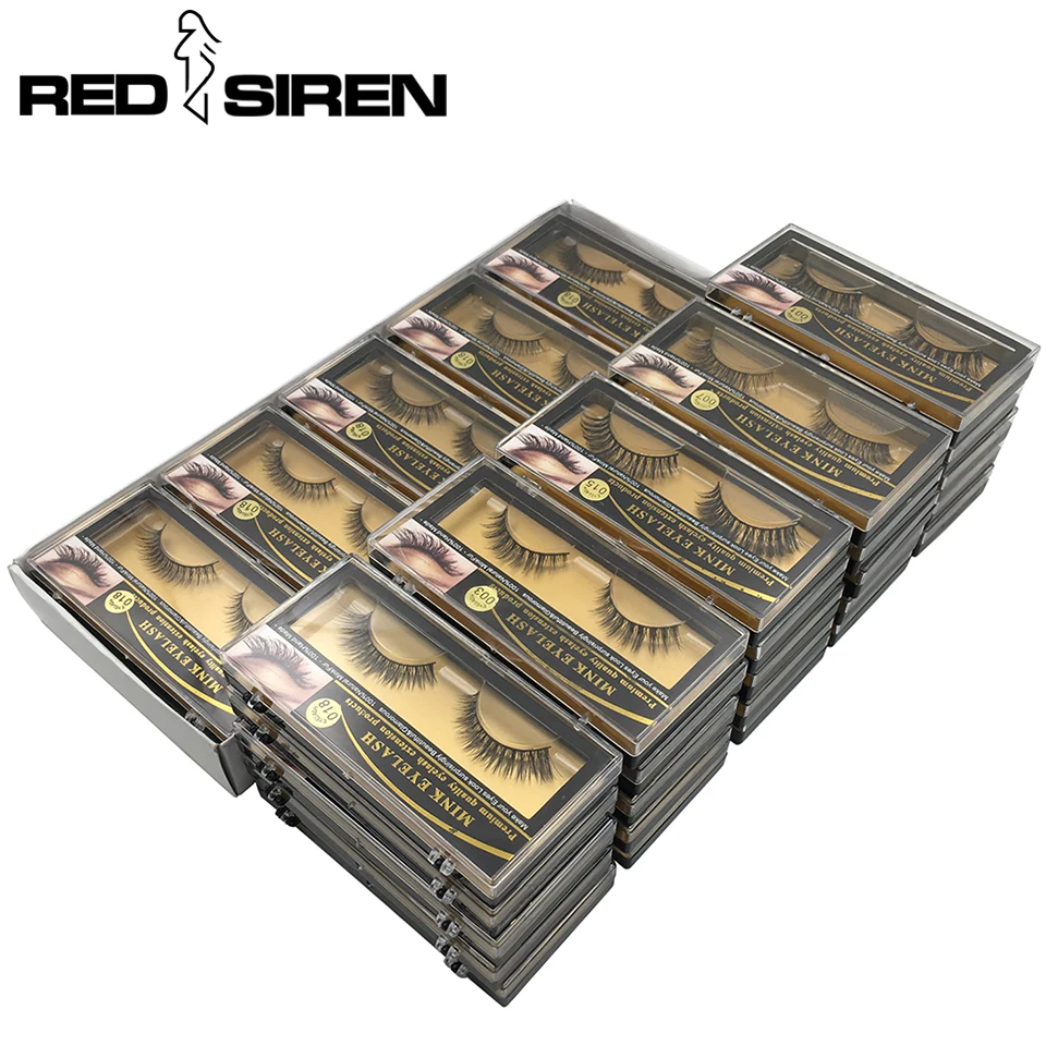 Ресницы из норки RED SIREN 20 пар/лот оптом искусственные натуральные ресницы ручной