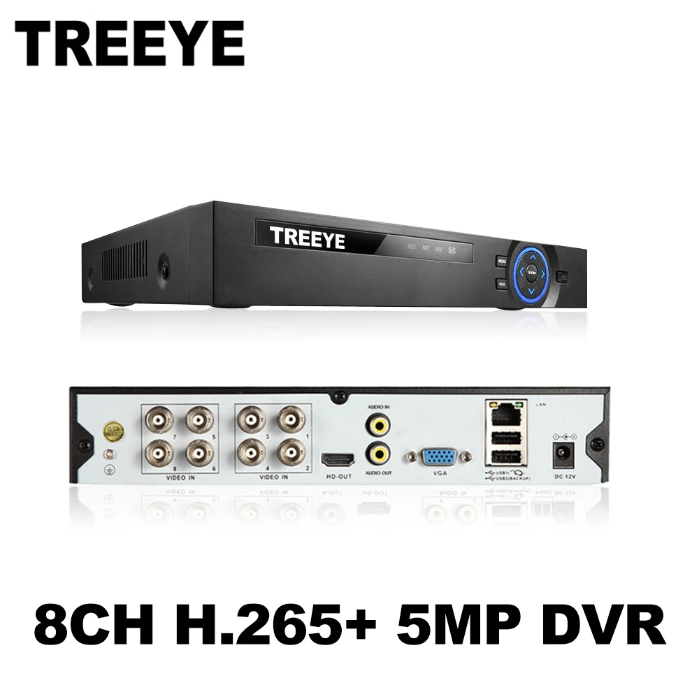 

TREEYE 6in1 H.265+ 8ch/4ch AHD DVR for AHD TVI CVI 5MP 4MP 1080P 720P Camera CCTV Recorder NVR IP CAMERA Xmeye Onvif CCTV DVR