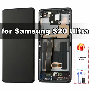 

Original AMOLED for Samsung Galaxy S20 Ultra G988 LCD Display with Touch Digitizer and Frame Assembly Replacement 100% Tested