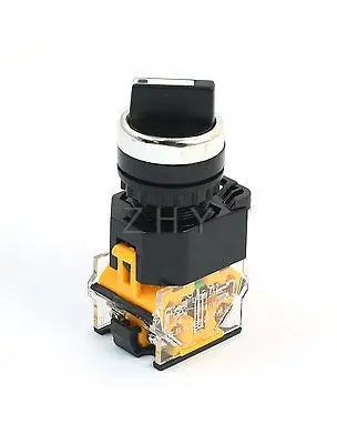 380V 10A NO NC DPST 2 позиционный фиксирующийся выключатель управления поворотный Селекторный переключатель