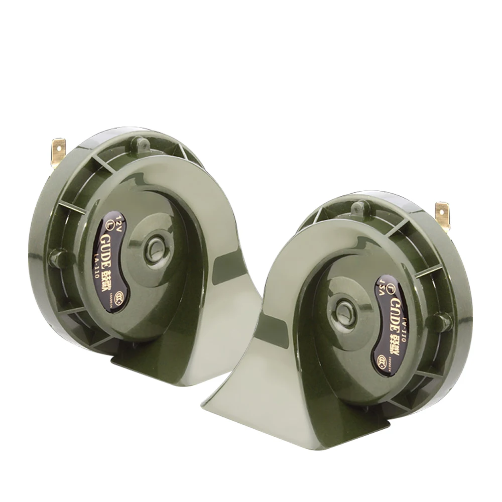 AOSHIKE отражатели 2 шт мощностью 12V 95W 8A модификация автомобиля свисток клаксон "улитка" супер громкий звуковой сигнал Армейский зеленый коррозионной устойчивости транспортного средства грузовиков сирена
