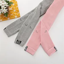 Г. Новые стильные детские теплые колготки с петельным ворсом, Детские хлопковые плотные леггинсы Полосатые Капри