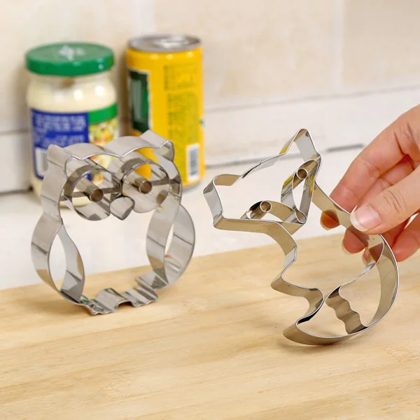 3D мультфильм из нержавеющей стали Формочки Сова печенье форменное формы украшения торта фрукты шоколад резаки GQ