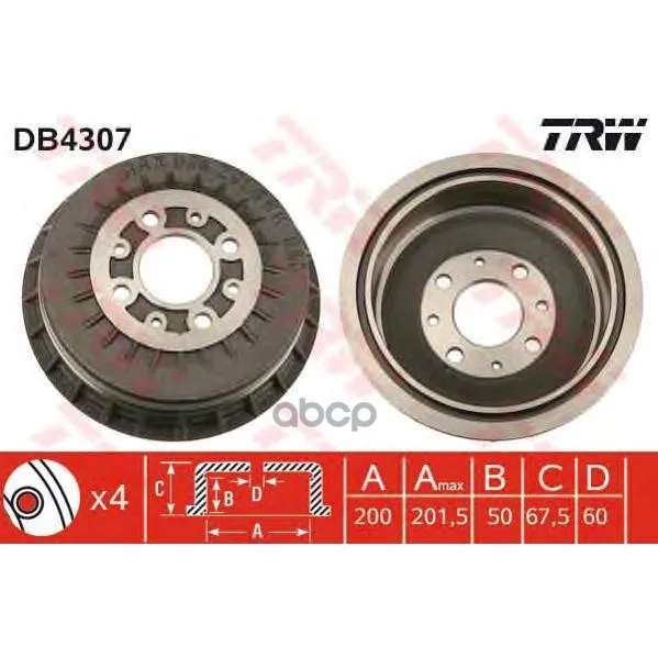 Барабан Тормозной Trw/Lucas Db4307 TRW/Lucas арт. DB4307