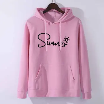 

Women SUMMER letter printing Long Sleeve Hoodies Round Neck Crop Tops Pink Short Sweatshirts Spring Outfits Fashion