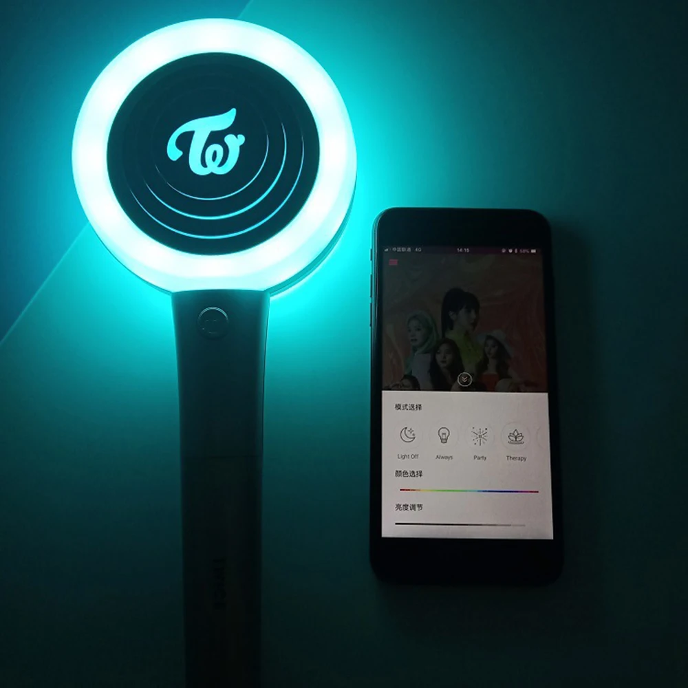 App Bluetooth Connection KPOP TWICE Lightstick Lollipop hand light Ver.2  Light stick Concerts Album Glow Lamp Candy lights