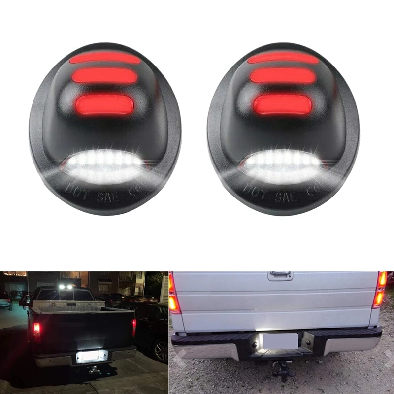 Для Ford F150 F250 F350 1999- 2 шт. 18LED светильник для номерного знака, Автомобильный задний светильник для номерного знака