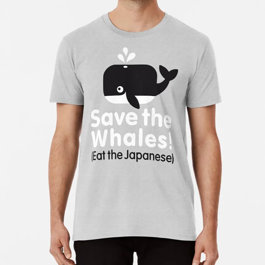 Save the Whales! Eat the Japanese T shirt whale orca japan japanese raw fish fish save the whale whaling hunting extinction