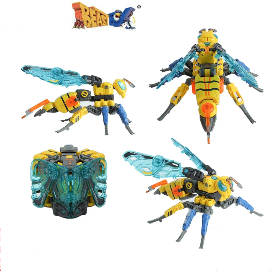 Bestbox Deformation Robots Transformation Animal Toy Cube Model Bee Hornet Bumblebee Wasp Action Figure Jugetes For Gifts