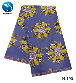 

LIULANZHI Wholesale Java wax fabric Latest design african wax fabric veritable batik fabric for women dress 6yards HJ177-HJ200