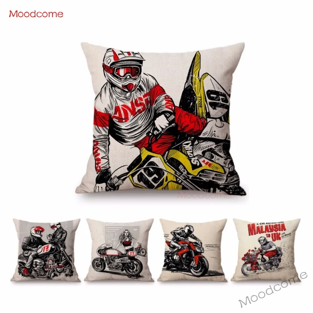 Классический мотоциклетный Байкерский постер мотоцикл гоночная девушка