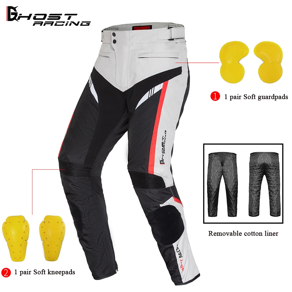 GHOST RACING Men's Motorcycle Pants Winter Warm Motorcross Riding Protective Gear Hip Sponge Protection With Kneepads | Автомобили и