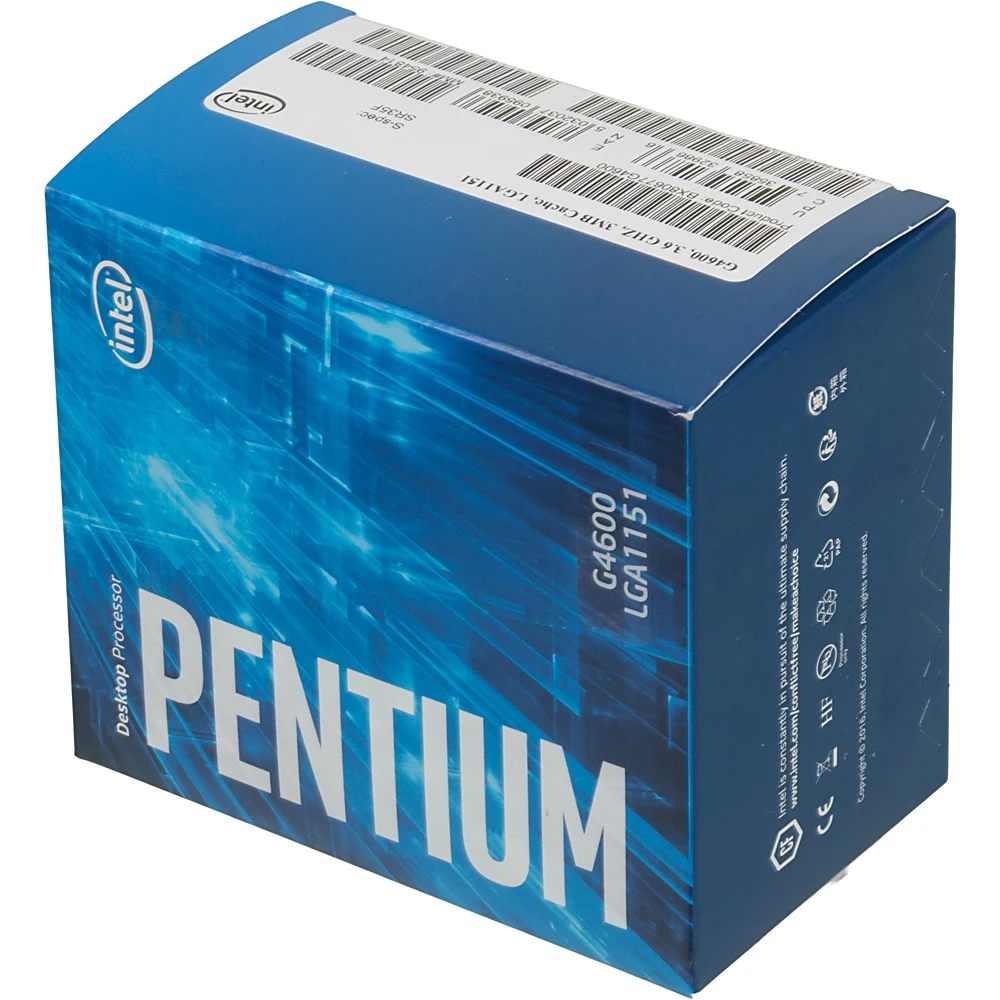 Процессор Intel Original Pentium Dual-Core G4600 Soc-1151(BX80677G4600 S R35F)(3.6GHz/HDG630) Box