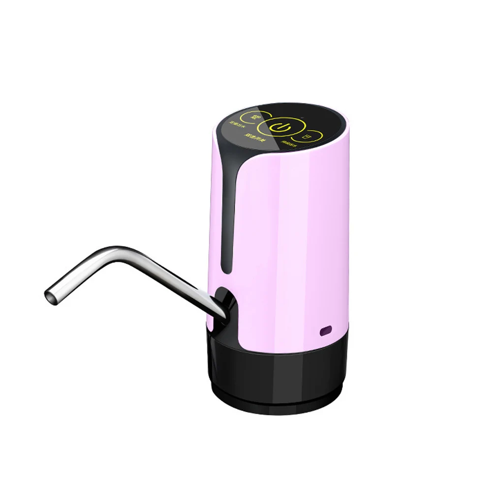 pink USB Перезаряжаемый Электрический водяной насос, диспенсер для воды, бутылка для питьевой воды, насосы, Электрический водяной насос для дома - Цвет: pink