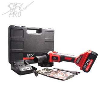 

Sicf 20V Cordless Brushless Motor 125mm Angle Grinder 21V Lithium-Ion 4Ah Grinding Machine Cutting Electric Angle Grinder