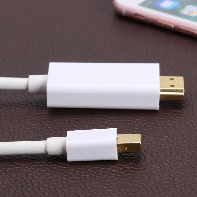 Дисплей мини кабель DP-HDMI штекер MaleAdapter 1,8 м для MacBook Pro Air проектор камера ТВ мини дисплей порт 1.1a вход