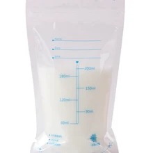 30 unids/bolsa 200ml de leche congelador bolsas libre de BPA bebé de almacenamiento de alimentos desechables práctico y conveniente de seguro las bolsas de alimentación