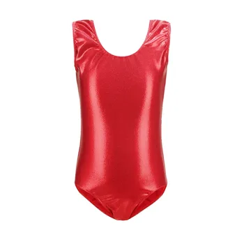 

Ballet Suits Toddler Girls Sleeveless Gymnastics Shiny Athletic Dance Clothes Tight One Piece Clothing