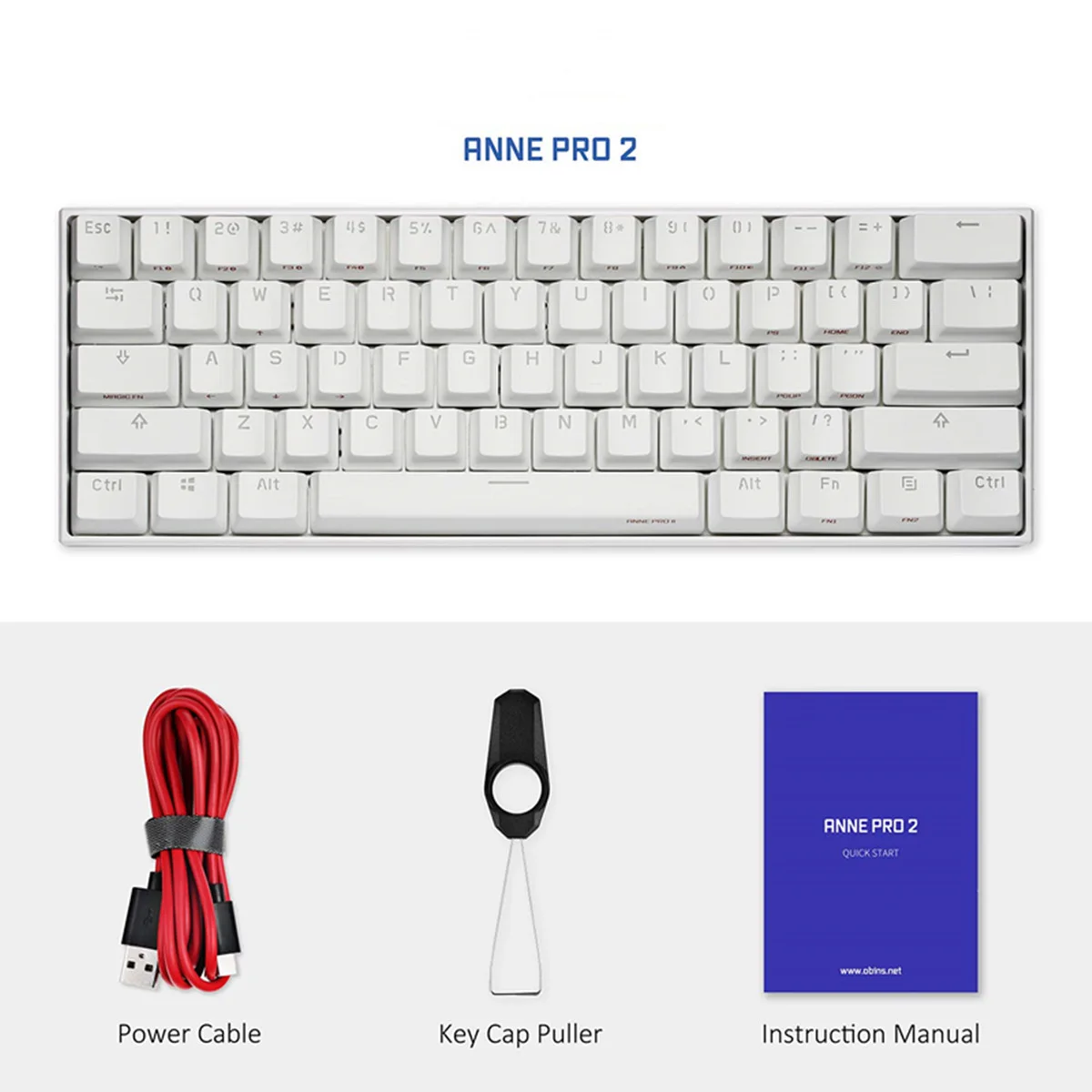 Anne Pro2 60% bluetooth 4,0 type-C RGB 61 клавиша Механическая игровая клавиатура красный синий коричневый переключатель Gateron