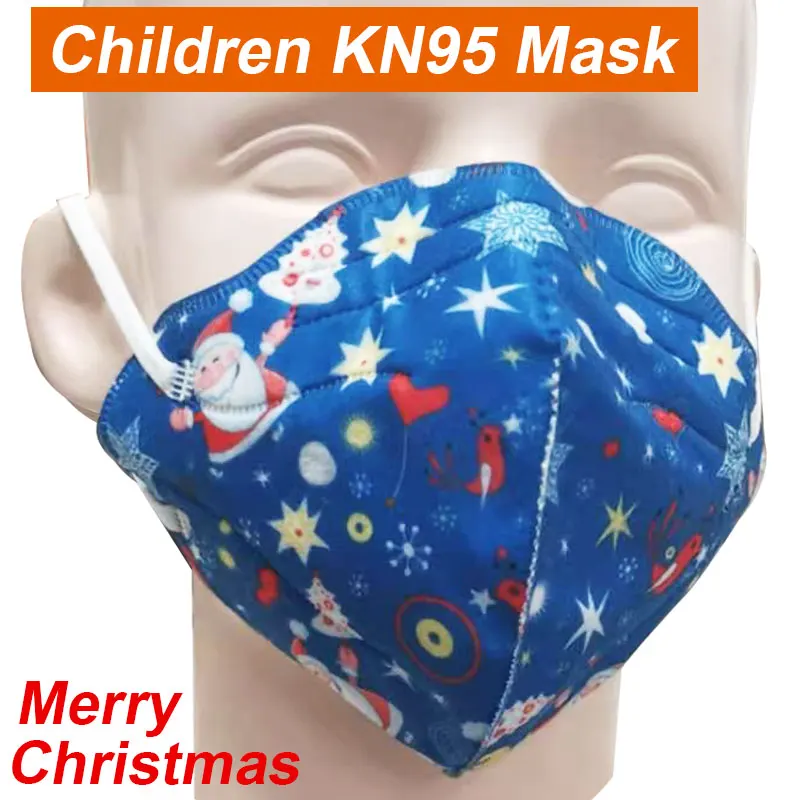 Multicolor Christmas Face Mask Kid KN95 Mask Children's Masks FFP2 Mouth Caps KN95 Mascarillas Christmas Child Masks Protective 2