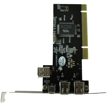 

PCI FireWire IEEE 1394 3 + 1 Port Card + 4/6 Pin Cable