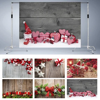 

Nitree Xmas Pine Snowflake Wreath Wood Board Christmas Party Decoration Backdrop Photo Studio Props Photography Background
