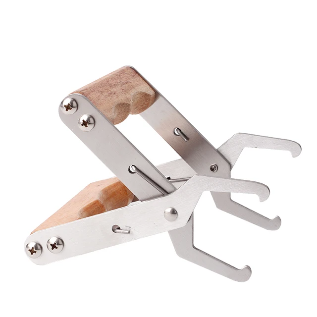 1Db Méh Kaptárkeret -Tartó Markolat Szerszám Méhész Felszerelés Megragadó Lift Fa Rozsdamentes Acél Méhészeti Szerszámok - Image 5