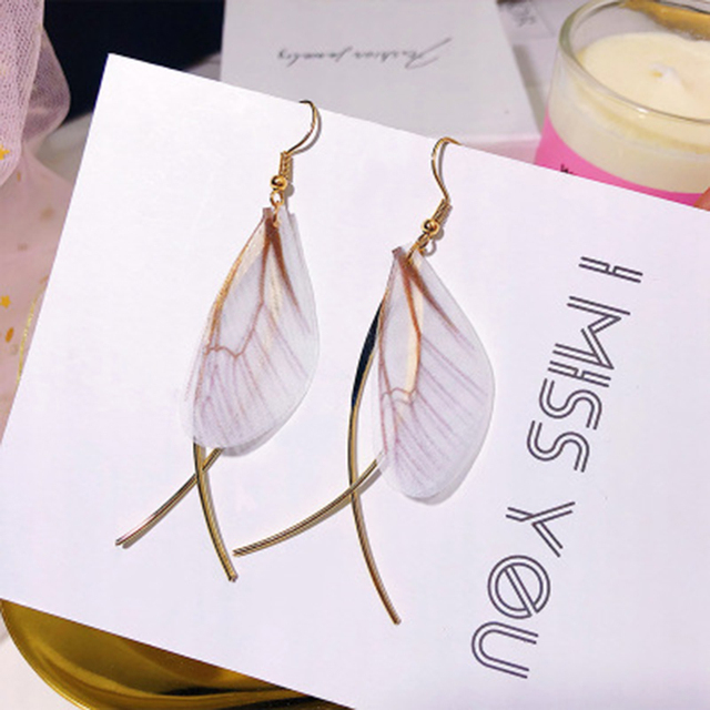 Fairy 1Pair Long Tassel Earrings Fashion Feather Style Ethnic Boho Big Statement Dangle Earring Wedding Earrings Brinco