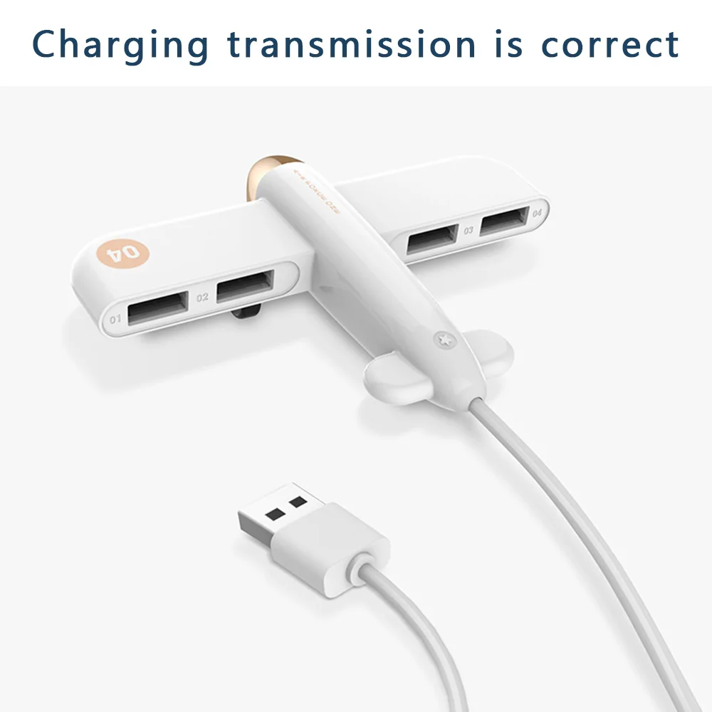 

FLOVEME 4 Ports USB 2.0 Hub Jet Fighter Adapter Multi USB Splitter USB Hub USB Expander Zero fighter For PC Laptop Accessories