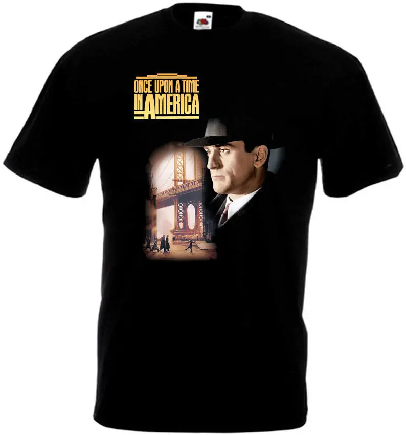 Once Upon A Time In America V1 T Shirt Black Movie Poster All Sizes S-3XL T-Shirt Men Funny Tee Shirts Short Sleeve | Мужская одежда