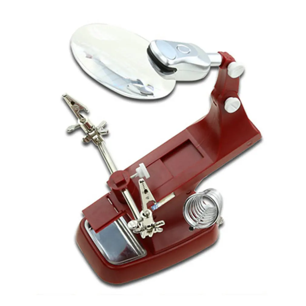 

Welding Magnifying Glass LED Light 3X 4.5X Lens Auxiliary Clip Loupe Desktop Magnifier Soldering Repair Tool Rotatable USB
