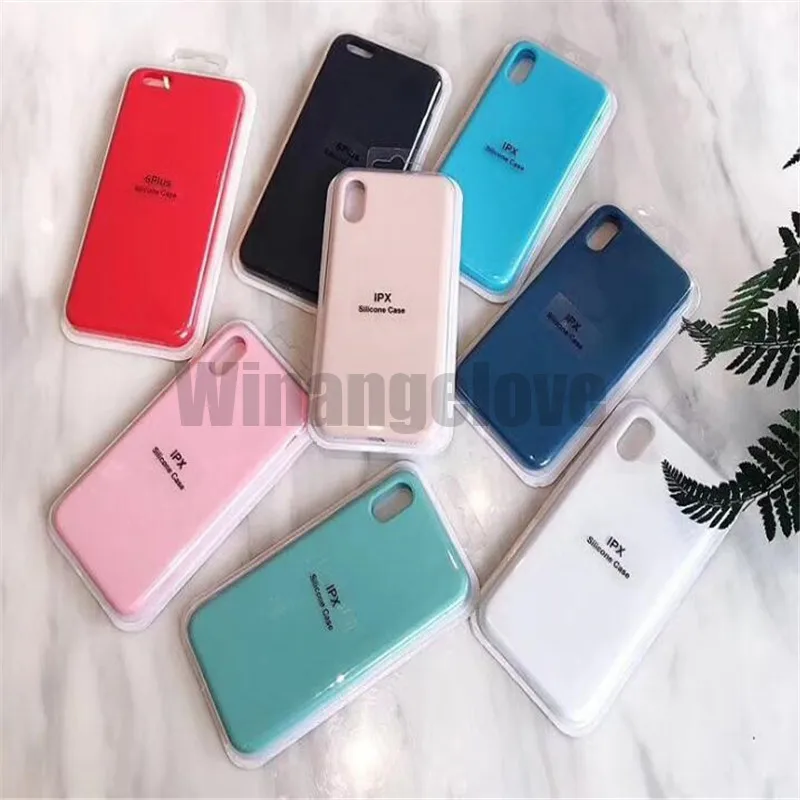 50 шт./лот, жидкий силиконовый чехол для iphone 11 11 pro max 6 6s 7 8 plus X XR XS MAX, чехол для телефона в розничной упаковке