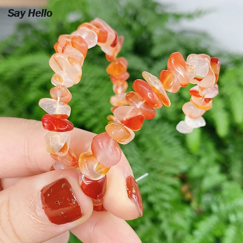SAY HELLO богемные серьги-кольца из натурального камня с бирюзой и малахитом для
