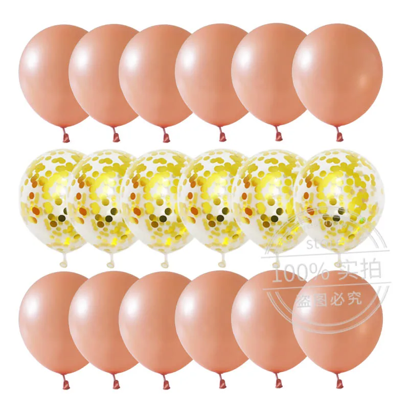 style 23 10/18 шт. металлическая хромированная цвета: золотистый, серебристый воздушных шаров из латекса, прозрачный золотой конфетти шары для свадьбы и Дня Рождения Розовое Золото Вечерние Декор Balao - Цвет: style 23