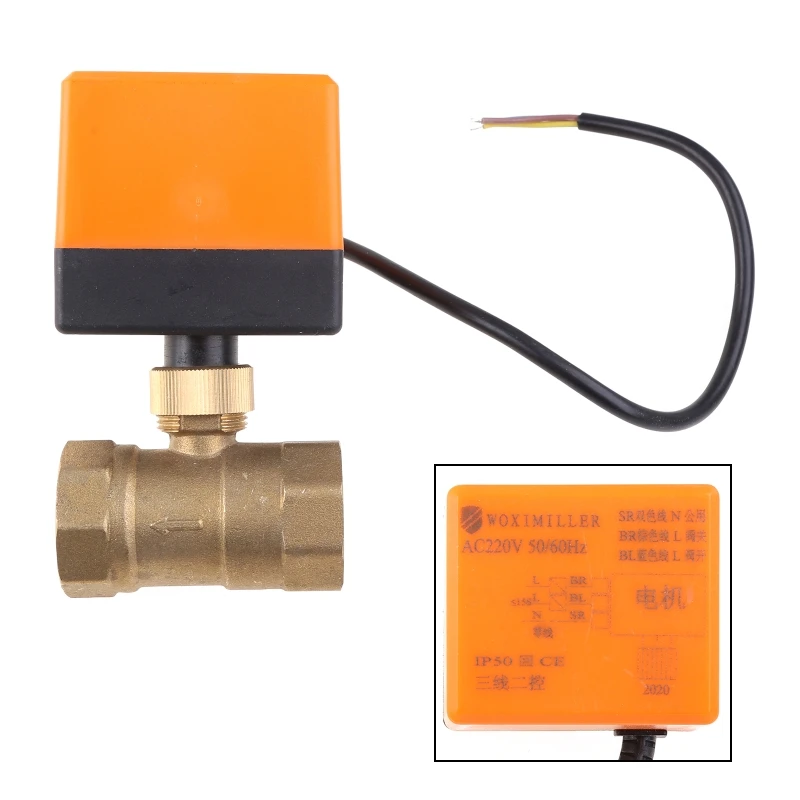DN15/DN20/DN25 Electric Motorized Brass Ball Valve DN20 AC 220V 2 Way 3-Wire with Actuator Jan Whosale&ampDropShip | Обустройство