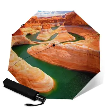 

The Grand Canyon creative men's and women's automatic three fold umbrella rainy day colorful fashion umbrella