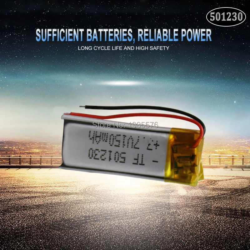 3,7 v 130mAh 501230 перезаряжаемая Lipo батарея для gps MP4 камеры power Bank планшет электрические игрушки PAD DVD литий-полимерная батарея