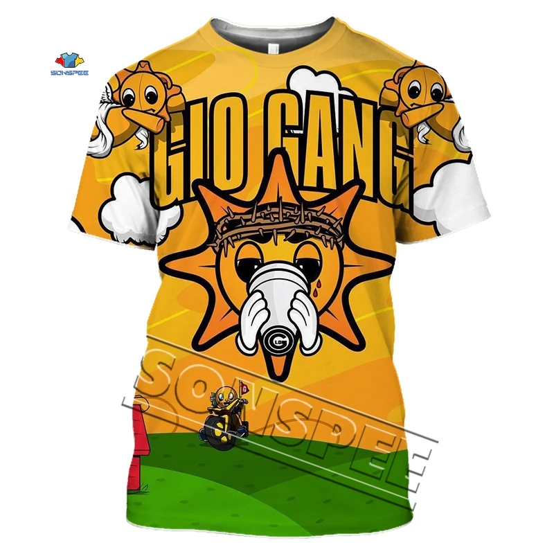 SONSPEE/Летняя новинка Мужская и Женская толстовка с коротким рукавом 3D принт песня