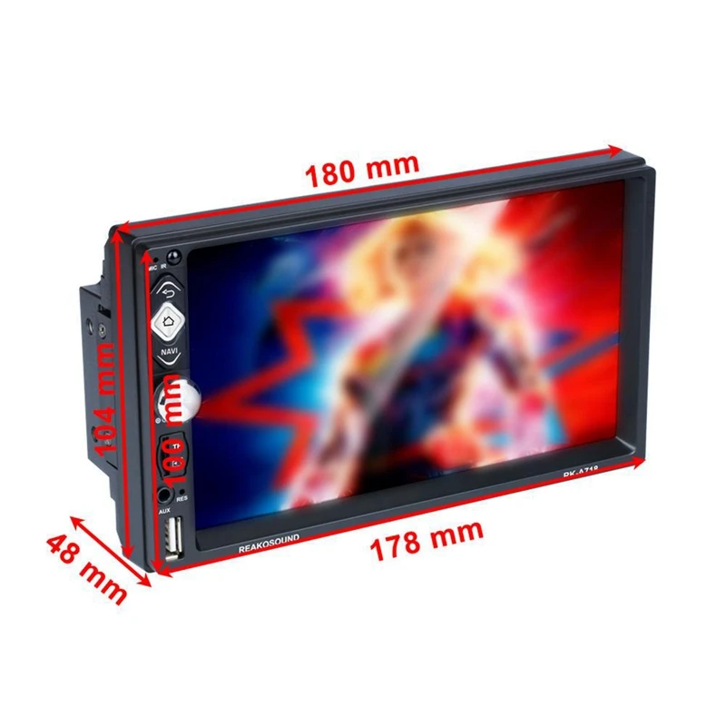  2 Din Autoradio 7 Zoll Android 8.1 Universal DVD Player GPS Navigation Bluetooth Touchscreen WIFI B