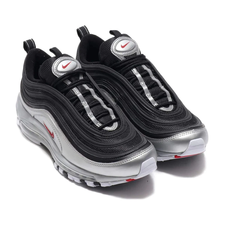 Nike Air Max 97 QS “Liquid Silver” женские кроссовки для бега Серебристые спортивные кроссовки с воздушной подушкой At5458-001-002-100