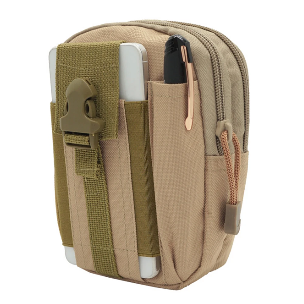 Khaki Камуфляжная поясная сумка, спортивные сумки, Открытый тактический рюкзак, ремень, Водонепроницаемый Многофункциональный поясной карман, военная сумка, чехол xb023 - Цвет: Khaki