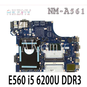 

SAMXINNO For Lenovo Thinkpad E560 E560C notebook motherboard BE560 NM-A561 mainboard FRU 01AW105 CPU i5 6200U DDR3 100% test