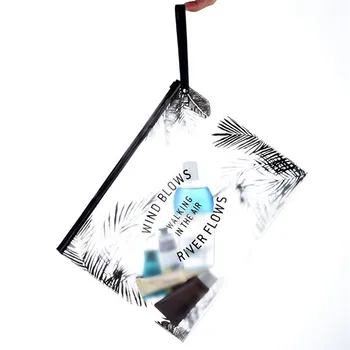 

VOGVIGO Fashion Women Clear Transparent Cosmetic Bag Small Large Travel PVC Necessary Makeup Bags Cases Bath Wash Organizer Set