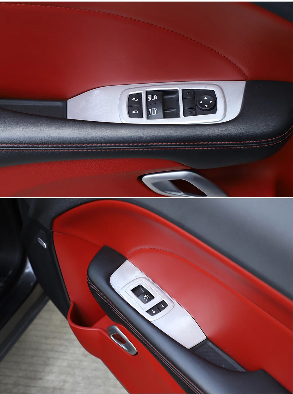 Интерьерные молдинги для Dodge Challenger, автомобильные для панели управления окон, стеклянные подъемные переключатели, накладка, наклейка для Dodge Challenger