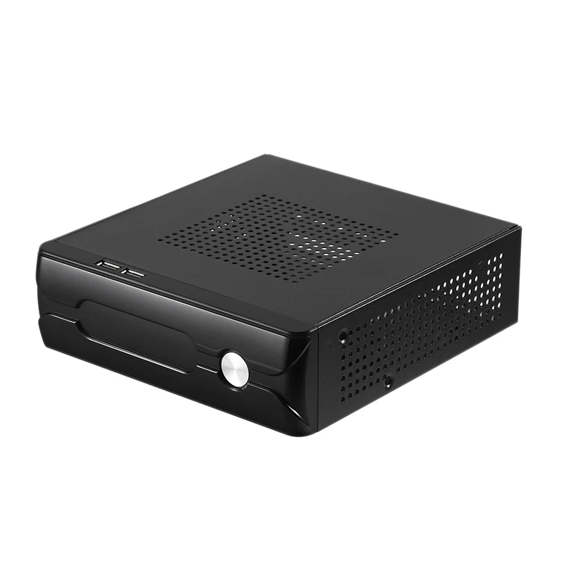 Fonte de Alimentação Itx com Radiador Desktop Gaming Htpc Host Office Casa 2.0 Usb Mini Buraco Computador Case Prático Horizontal Chass